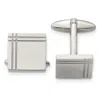 Diamond2deal Stainless Steel Polished Square Cufflinks