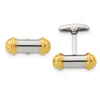 Diamond2deal Stainless Steel Polished Yellow Ip-plated Cufflinks