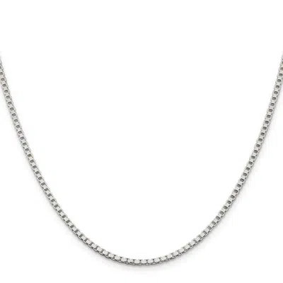 Diamond2deal Sterling Silver 2mm Box Chain Necklace In Multi