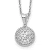 Diamond2deal Sterling Silver 41 Stone Cubic Zirconia Round Necklace 18"