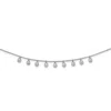 Diamond2deal Sterling Silver 48 Stone 11 Star Stations Cubic Zirconia Necklace 18"