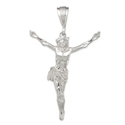 Diamond2deal Sterling Silver Corpus (crucified Christ) Pendant