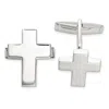 Diamond2deal Sterling Silver Cross Cuff Links