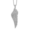 Diamond2deal Sterling Silver Cubic Zirconia Angel Wing Necklace 18"