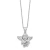 Diamond2deal Sterling Silver Cubic Zirconia April Birthstone Angel Ash Holder Necklace 18"