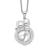 Diamond2deal Sterling Silver Cubic Zirconia Family Of 3 Gathering Necklace