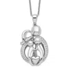 Diamond2deal Sterling Silver Cubic Zirconia Family Of 4 Gathering Necklace