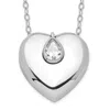 Diamond2deal Sterling Silver Cubic Zirconia Missing You Ash Holder Necklace