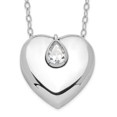Diamond2deal Sterling Silver Cubic Zirconia Missing You Ash Holder Necklace