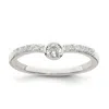 Diamond2deal Sterling Silver Cubic Zirconia Ring