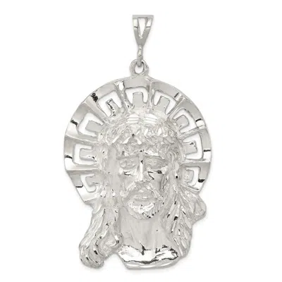 Diamond2deal Sterling Silver Ecce Homo Pendant In Metallic