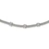 Diamond2deal Sterling Silver Polished Cubic Zirconia X's Necklace 18"