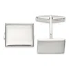 Diamond2deal Sterling Silver Polished Rectangle Cuff Links