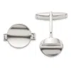 Diamond2deal Sterling Silver Polished Round Concave Cuff Links