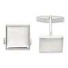 Diamond2deal Sterling Silver Polished Square Cuff Links