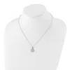 Diamond2deal Sterling Silver Rhodium-plated Cubic Zirconia Drop Halo Pendant Necklace