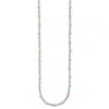 Diamond2deal Sterling Silver Rhodium-plated Cubic Zirconia Station Necklace 24"