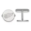 Diamond2deal Sterling Silver Rhodium-plated Detroit Red Wings Cuff Links