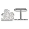 Diamond2deal Sterling Silver Rhodium-plated James Madison University Cuff Links