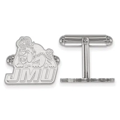 Diamond2deal Sterling Silver Rhodium-plated James Madison University Cuff Links In White