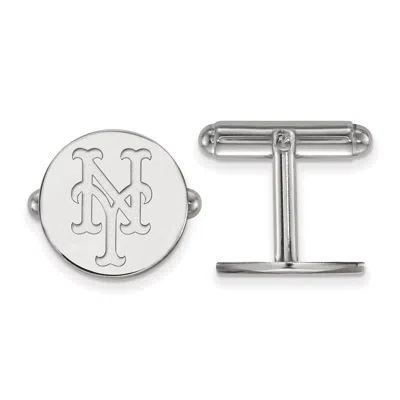 Diamond2deal Sterling Silver Rhodium Plated Major League Baseball New York Mets N-y Cuff Links