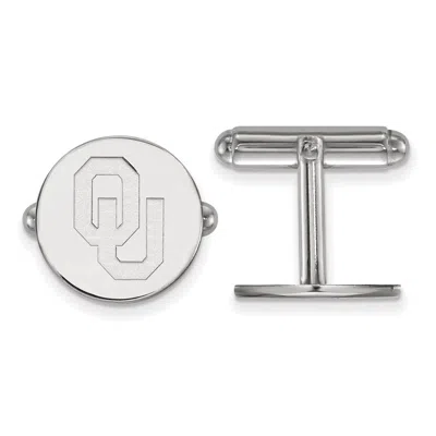 Diamond2deal Sterling Silver Rhodium-plated Oklahoma O-u Cuff Links