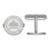 Diamond2deal Sterling Silver Rhodium-plated Southern Illinois University Crest Cuff Links