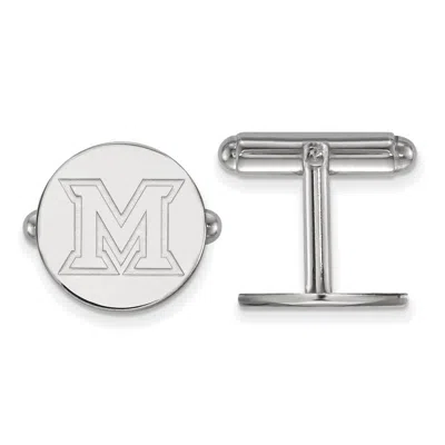 Diamond2deal Sterling Silver Rhodium-plated Fancy Cuff Links In Metallic