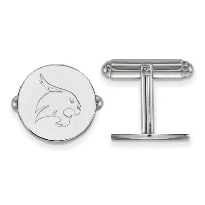 Diamond2deal Sterling Silver Rhodium-plated Fancy Cuff Links In Metallic