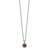 Diamond2deal Sterling Silver With 14k Accent Checkerboard Cushion Garnet Pendant Necklace