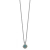 Diamond2deal Sterling Silver With 14k Accent Cushion Bezel London Blue Topaz Pendant Necklace