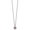 Diamond2deal Sterling Silver With 14k Accent Cushion Pink Quartz Pendant Necklace