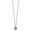 Diamond2deal Sterling Silver With 14k Accent Light Swiss Blue Topaz Heart Pendant Necklace
