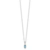 Diamond2deal Sterling Silver With 14k Accent Marquise London Blue Topaz Pendant Necklace