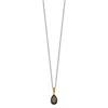 Diamond2deal Sterling Silver With 14k Accent Rhodium-plated Smoky Quartz And Citrine Pendant Necklace