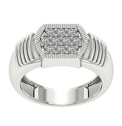 Pre-owned Diamondforgood 14k Solid Gold Mens Designer Engagement Ring Genuine Diamond I1 0.70 Carat In White