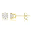 Diamondmuse 1/2 Carat Round Natural Diamond Stud Earrings In 14k Yellow Gold In Yellow