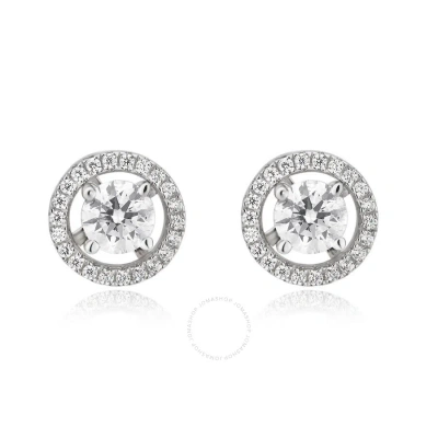 Diamondmuse 2.00 Carat T.w. Sterling Silver Inter Changeable Cubic Zirconia Diamond Stud Earrings Fo In White