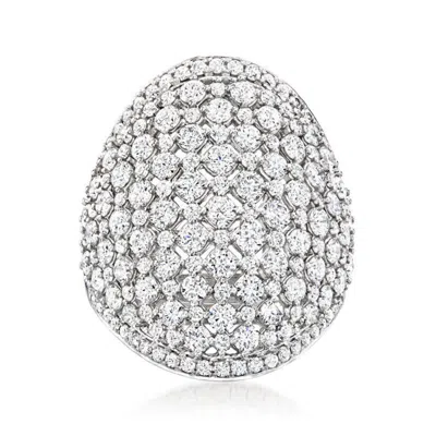 Diamondmuse 3.50 Carat Natural Diamond Cluster Ring In 14k White Gold
