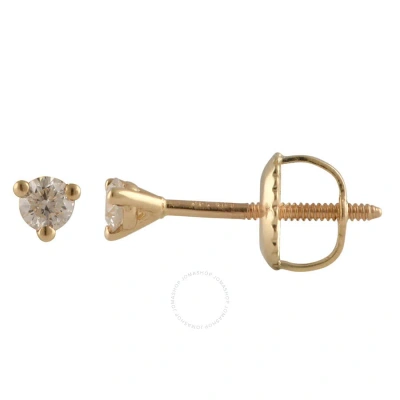 Diamondmuse Diamond Muse 0.10 Cttw 14kt Gold Round Diamond Stud Earrings For Women