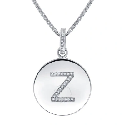 Diamondmuse Diamond Muse 0.10 Cttw Initial Letter Diamond Necklace For Women In White