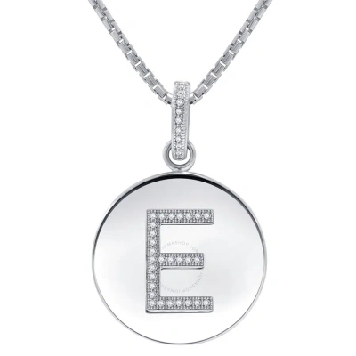 Diamondmuse Diamond Muse 0.10 Cttw Initial Letter Diamond Necklace For Women In White