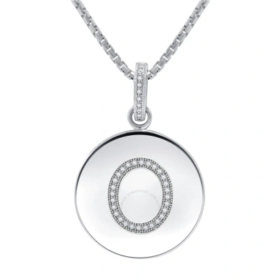 Diamondmuse Diamond Muse 0.10 Cttw Initial Letter Diamond Necklace For Women In White