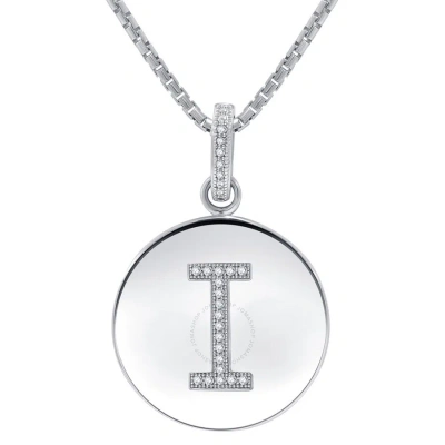 Diamondmuse Diamond Muse 0.10 Cttw Initial Letter Diamond Necklace For Women In White