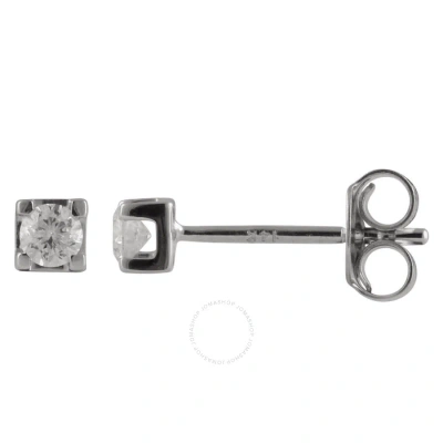 Diamondmuse Diamond Muse 0.16 Cttw 14kt White Gold Round Diamond Stud Earrings For Women