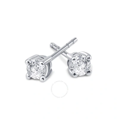 Diamondmuse Diamond Muse 0.20 Cttw 14kt White Gold Round Cut Diamond Stud Earrings For Women
