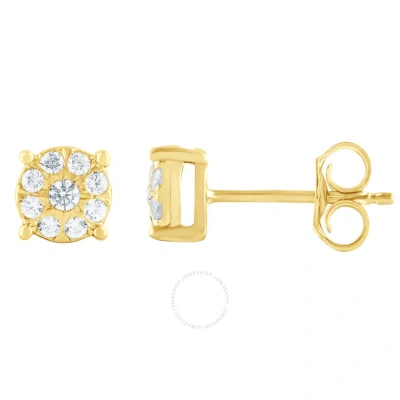 Diamondmuse Diamond Muse 0.25 Cttw 14kt Gold Diamond Stud Earrings For Women In Yellow