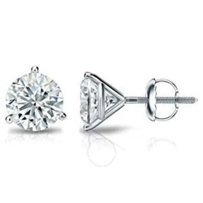 Diamondmuse Diamond Muse 0.25 Cttw 14kt White Gold Prong Set Solitaire Diamond Stud Earrings For Women
