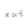 DIAMONDMUSE DIAMOND MUSE 0.25 CTTW 14KT WHITE GOLD SOLITAIRE DIAMOND STUD EARRINGS FOR WOMEN