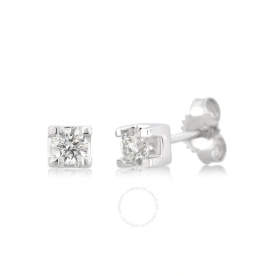 Diamondmuse Diamond Muse 0.25 Cttw 14kt White Gold Solitaire Diamond Stud Earrings For Women